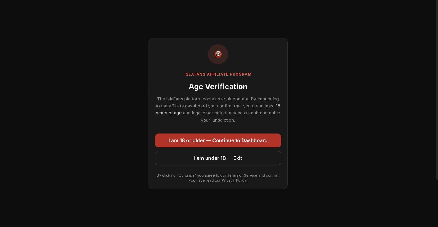 Create Your Affiliate Account — screenshot 1
